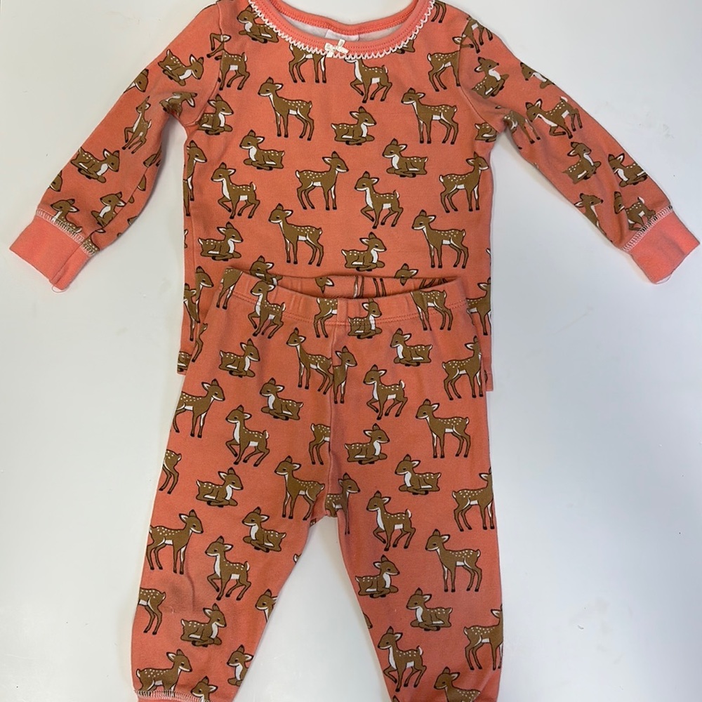 Starting Out deer print 2 piece pajama set 12 months